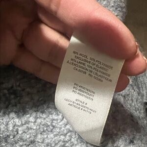 Babaton cropped Gray Teddy Jacket size L wool old money cardigan